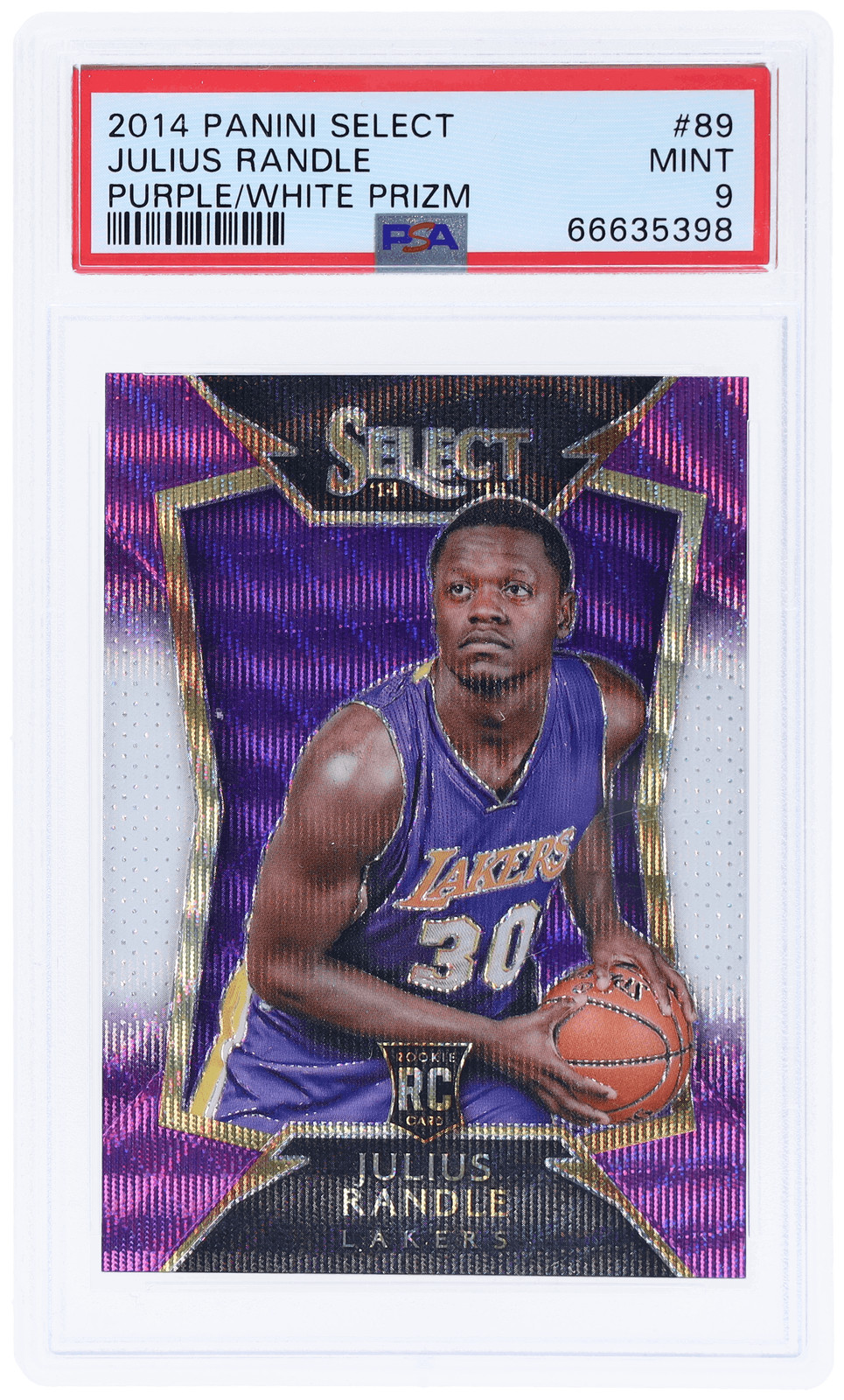 2014 Panini Select Julius Randle Purple and White Prizm #89 PSA 9 Rookie RC
