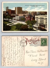 Toledo, OH-Ohio, Birdseye Court House Square Streetcars Vintage c1916 Postcard