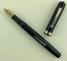 Waterman c.1920  #7 Fountain Pen ~ Blue Keyhole Stub Nib ~ Working