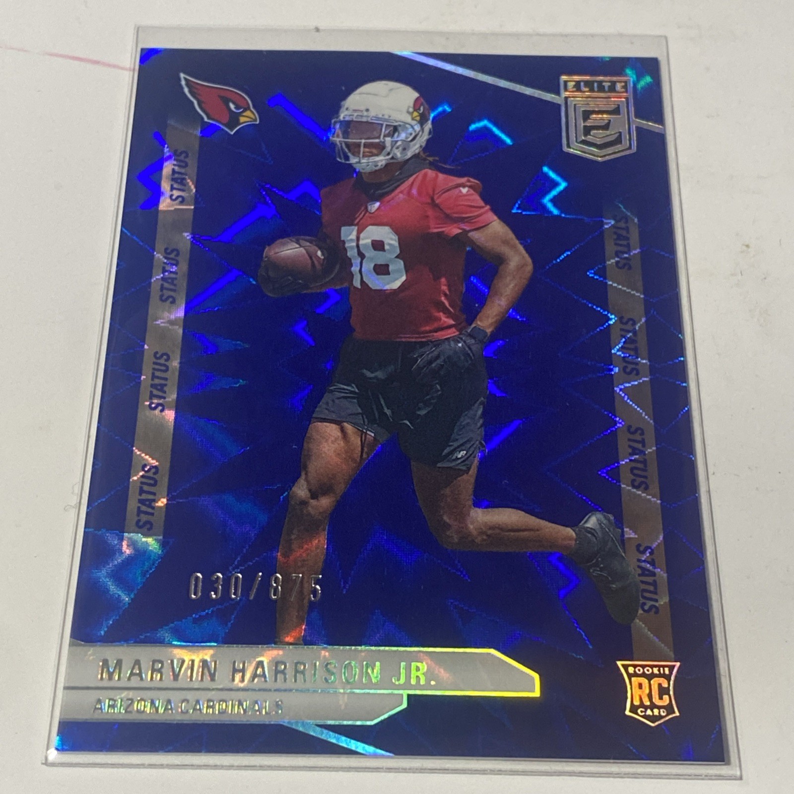 MARVIN HARRISON JR. 2024 Donruss Elite #182 Blue Status Explosion /875 RC