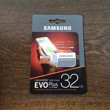 SAMSUNG EVO Plus 32GB MicroSD Micro SDHC C10 Flash Memory Card w/ SD Adapter FHD