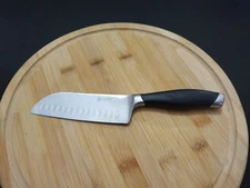 SABATIER Santoku Stainless Steel Inox Chef's Knife 5" Blade Rubber Grip Handle 