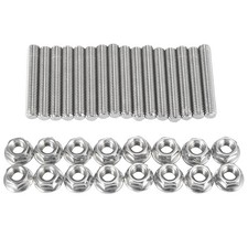 16pcs Stainless Steel Exhaust Manifold Bolt Stud Hardware for Ford 4.6 5.4 Li