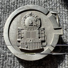 VINTAGE TRAIN LOCOMOTIVE DESIGN BELT BUCKLE - Q667