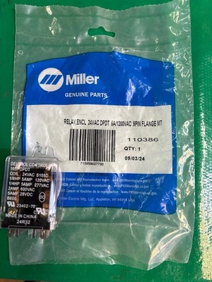 110386 Miller Relay 24V AC 2PDT Miller Welder Parts NEW OPEN BAG