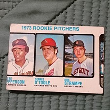 Topps 1973 Rookie Pitchers Baseball Card #604 Jefferson O'Toole Strampe