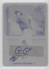 2012 Leaf Memories Auto Printing Plate Black 1/1 Gavin Cecchini #GC1 Auto 0t3