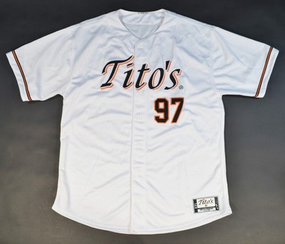 Tito's Handmade Vodka 97 White Baseball Jersey XL 2XL XXL Stitched Sewn