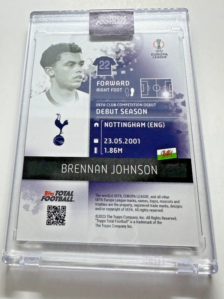 2024-25 Topps Total Football Total Performers Brennan Johnson /99 Perfect - Image 2 of 3