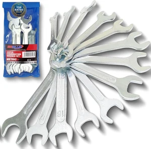Set de clé à fin ouverte Super-Thin Métrique 13-Piece 7Mm à 24Mm Conception ultra-mince