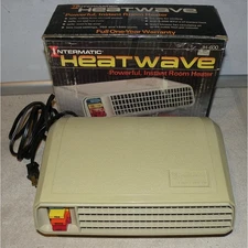 Vintage Retro Intermatic Heatwave Instant Room Heater Model JH-600 5120 BTU USA