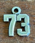 Vintage Sterling Silver Number 73 Bracelet Charm — photo 2