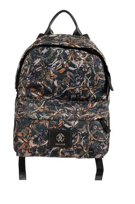 Roberto Cavalli Unisex Multi-Color Animal Print Backpack Bag