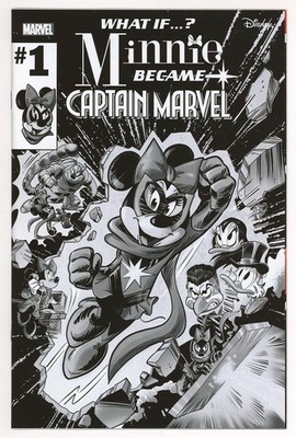WHAT IF MINNIE BECAME CAPTAIN MARVEL #1 Perissinotto 1:100 Disney Variant NM