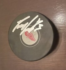 Trevor Daley Autographed Detroit Red Wings Puck