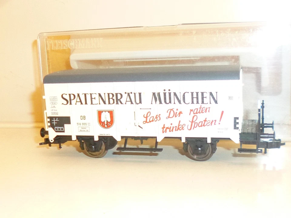Fleischmann H0: 5347K Kühlwagen "Spatenbräu München",  DB, Ep III, OVP, gut