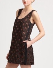 Marc By Marc Jacobs Size 4 (UK 8) Clara Bronze Polka Dot Glitter Spotted Dress