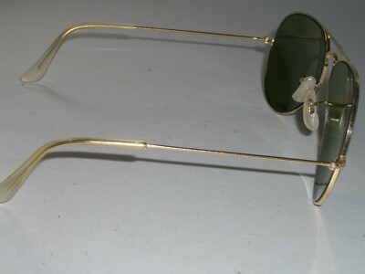1980's 58-14MM VINTAGE B&L RAY-BAN USA RB3 UV TRU-GREEN GLASS