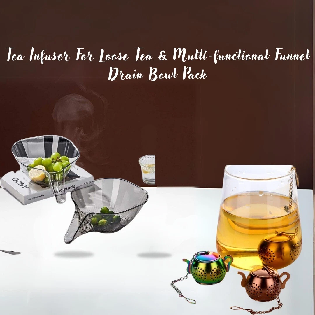 Tea Infuser For Loose Tea & Multi-functional Funnel Drain Bowl Pack(Bulk 3 Sets)
Opens in a new wind