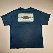 Aftco Mens Pocket T-Shirt Size L Blue Cotton QG13