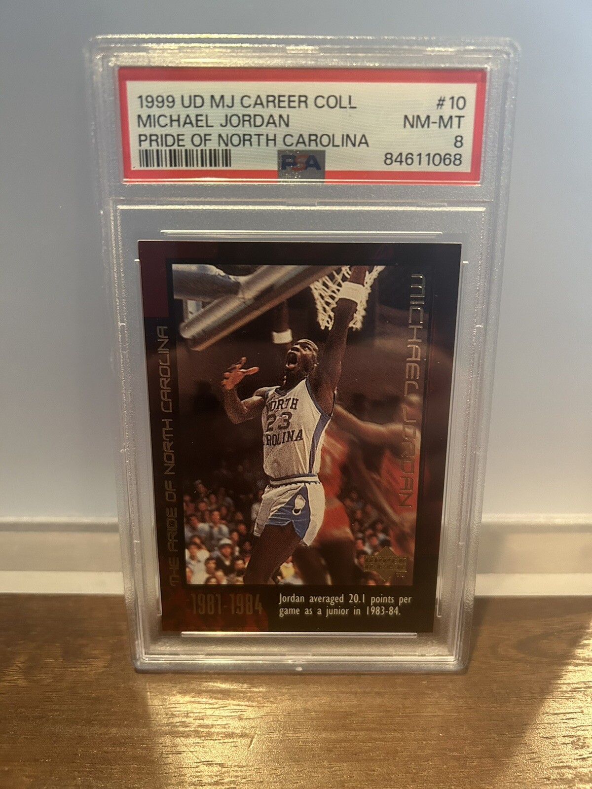1999 Upper Deck Michael Jordan Career Collections #10 PSA 8