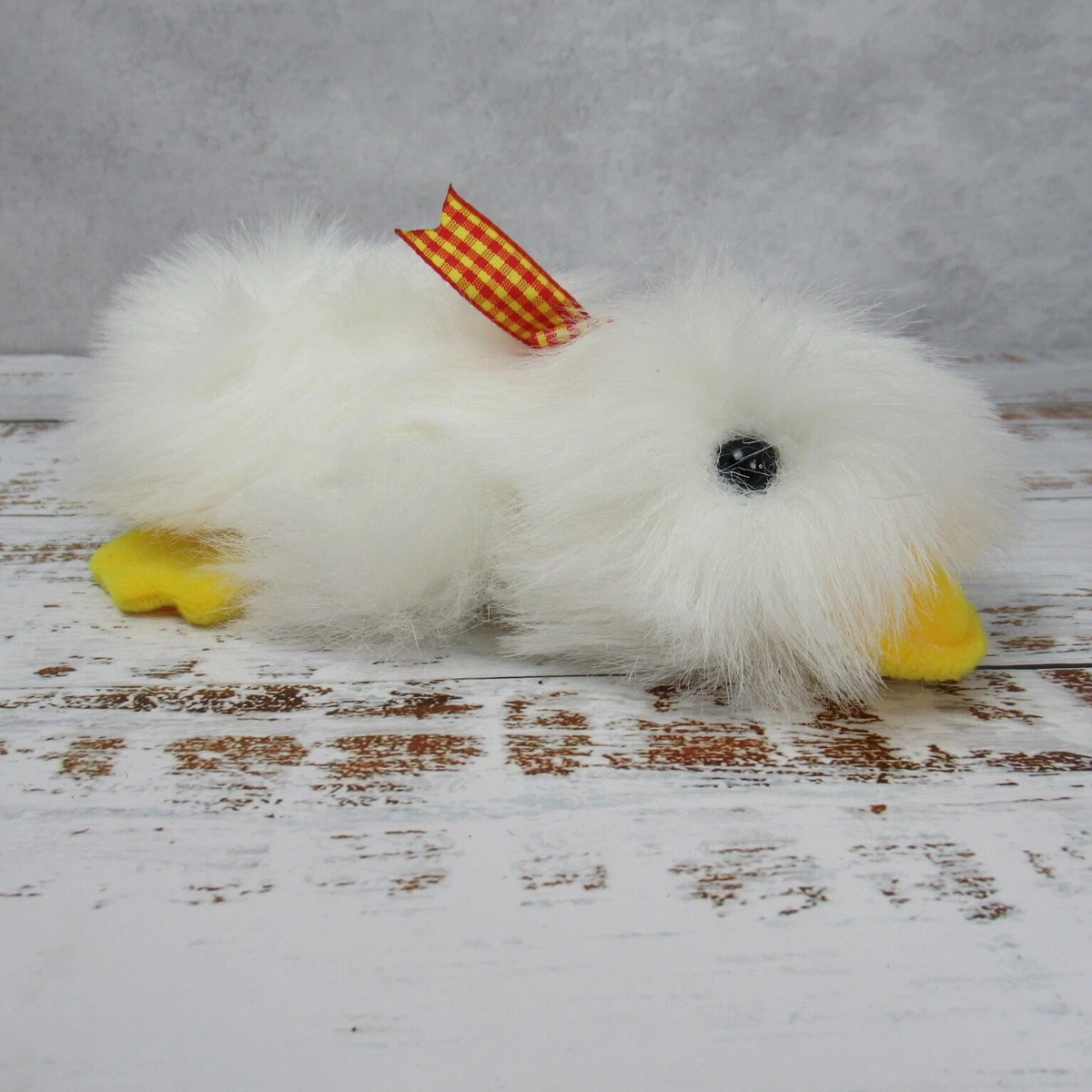 Vtg Chosun Platypus Fuzzy Flat Wingless Duck Plush Stuffed Bean Bag White Chosen