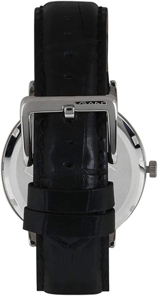 Montre GANT PARK HILL II Cadran Bleu foncé avec Date Bracelet en cuir noir Neuve - Photo 3/4