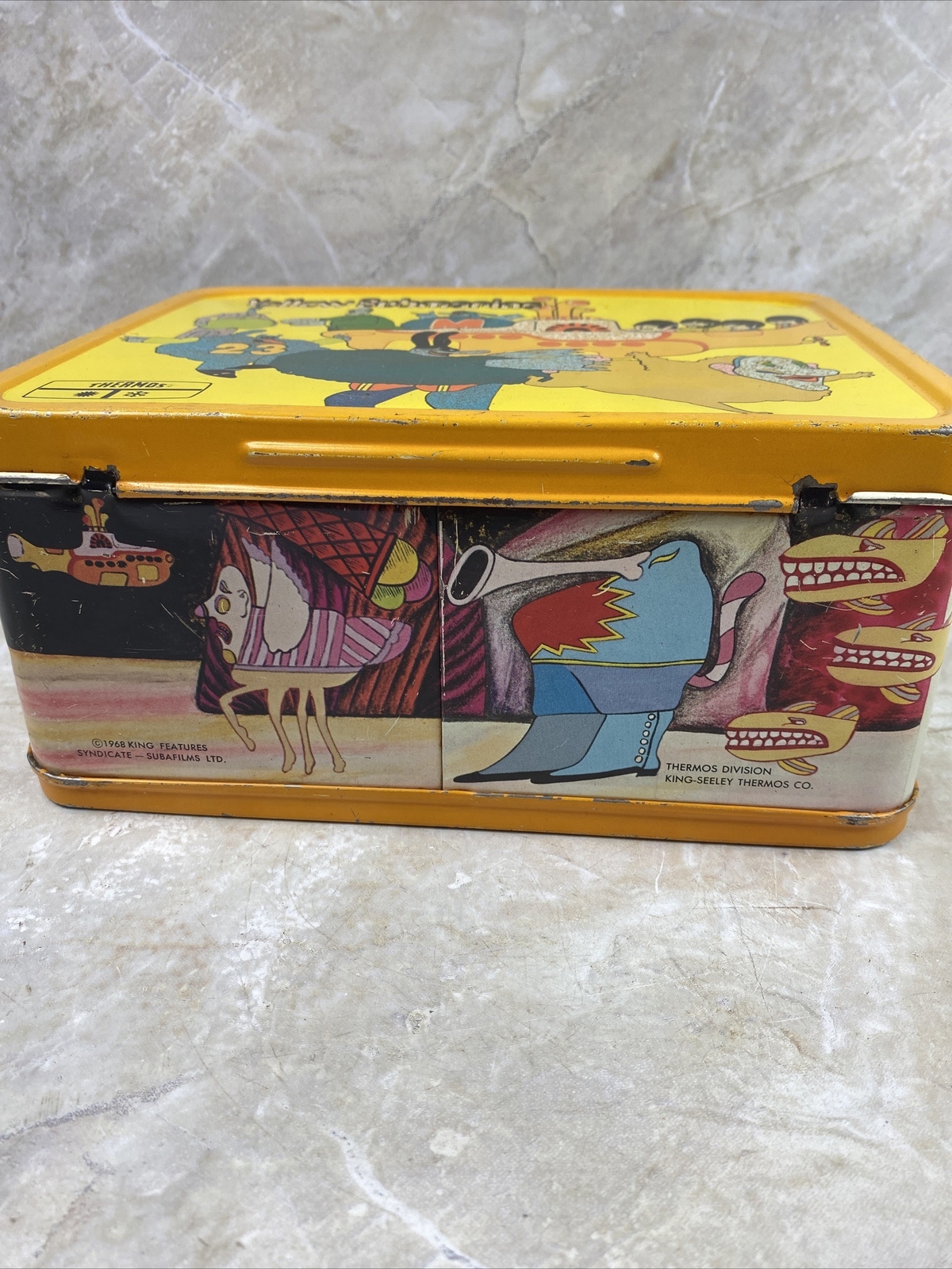 Vintage Metal 1968 Beatles Yellow Submarine Lunch Box No Thermos eBay