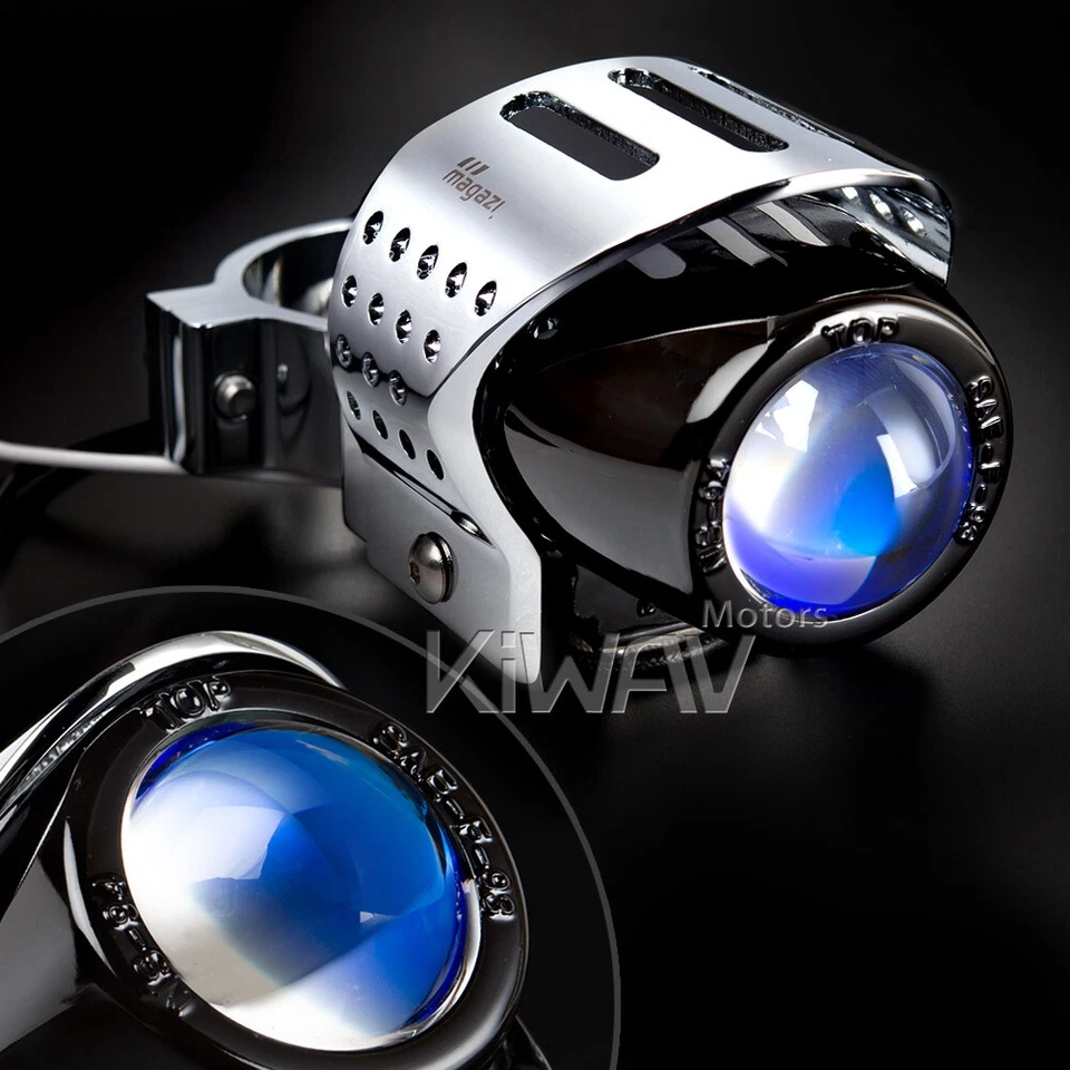 VAWiK Magazi 3" luz de conducción redonda cromo aluminio montaje H3 12V 55W x1 ε Foto 4 de 4