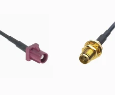 Fakra D 4004 Male to SMA Female Bulkhead RF 0.5~15FT Cable For Car Radio Antenna