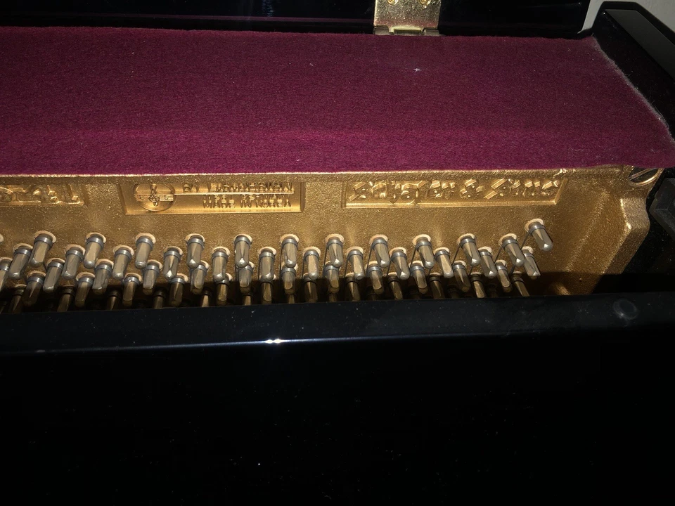 Ebony upright piano used - Image 3 of 4