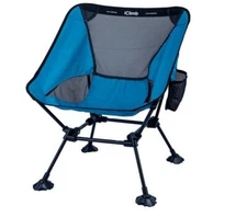iClimb Ultralight Compact Camping Folding Beach Chair Blue Square Frame-IC607New