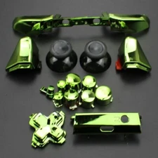Chrome Green Xbox One S Full Set ABXY RT LT LB RB Trigger Buttons Thumbsticks