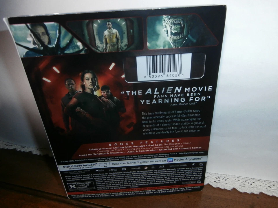 ALIEN: ROMULUS BLU-RAY FEDE ALVAREZ ACTION-PACKED SCI-FI HORROR SPLATTER/GORE - Image 2 of 2