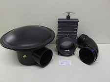  Bottom drain, Valterra slide valve, elbow Kit Koi fish pond filter 4" 110 mm