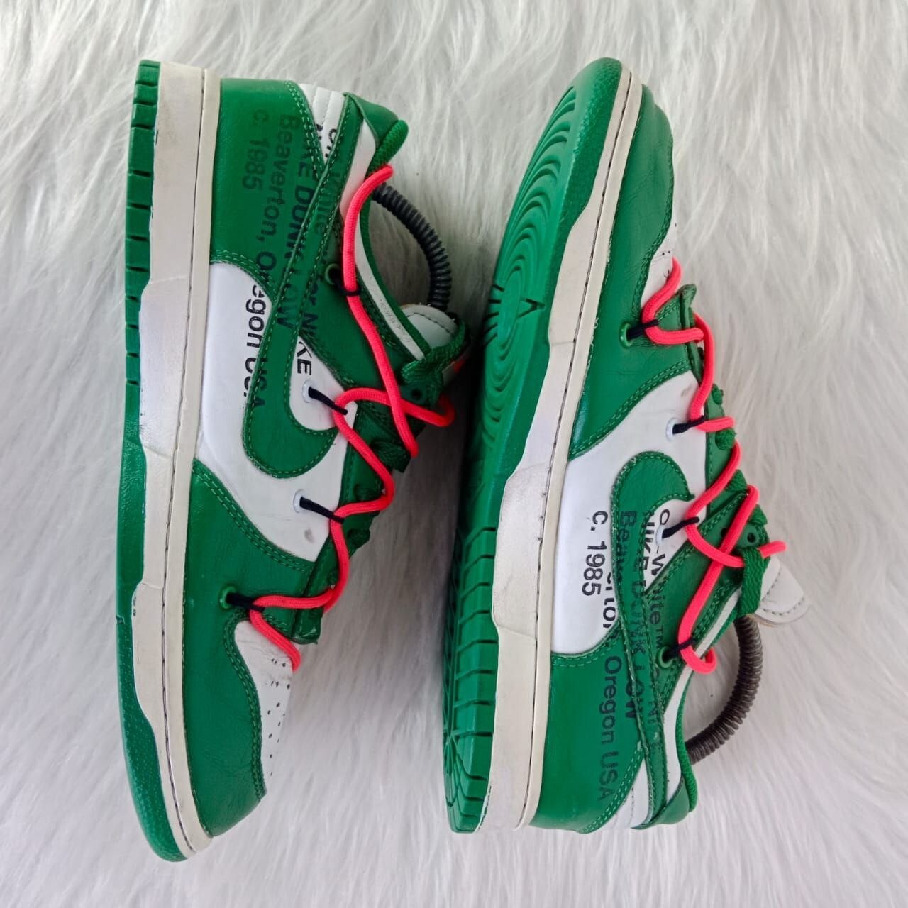 OFF WHITE X NIKE Nike Dunk Low x OFF WHITE verde pino 2019 taglia 8 48 KOD