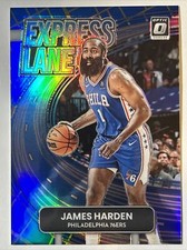2022-23 Donruss Optic Express Lane Blue Prizm, James Harden #ed 57/85, #16
