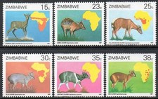 ZIMBABWE MNH 1987 Duikers Set