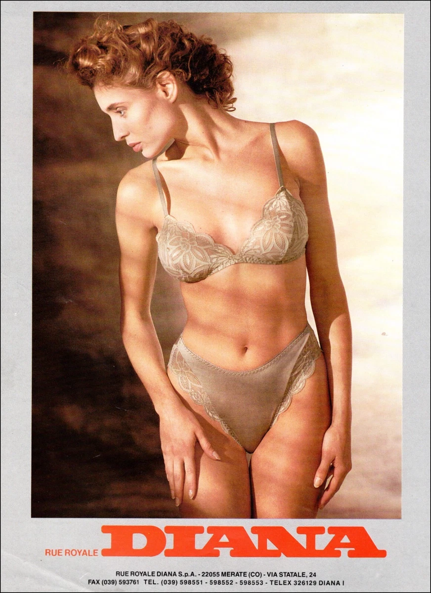 1990s Italian Lingerie Magazine AD Rue Royal DIANA Bras and