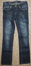 Vigoss New York Boot Cut Juniors TALL SKINNY Jeans Sz 25 act 27W 33L Dark EUC