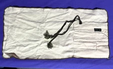 Vintage Silver Cloth Anti Tarnish 2 Slot Roll Tie Pouch "Steak Set"