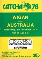 Wigan v Australia - 1978 Tour Match