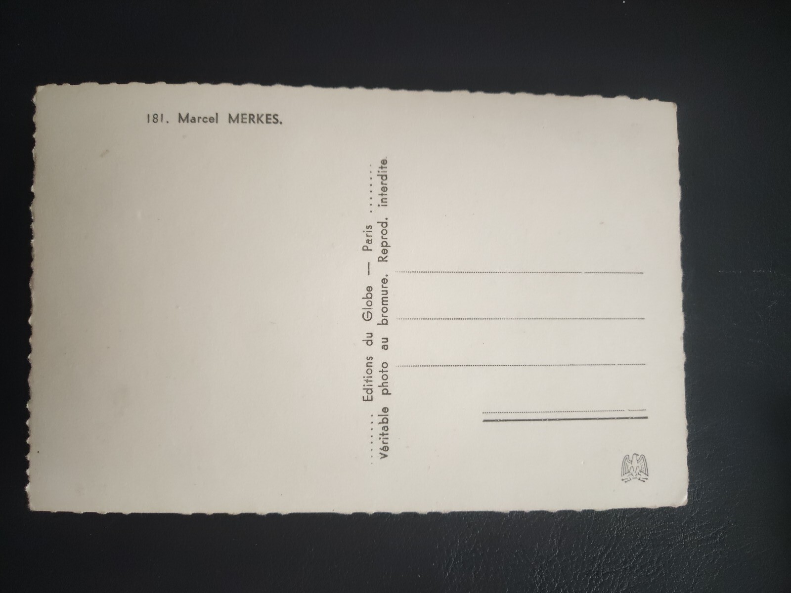 POSTCARD FAMOUS CHARACTER - Marcel MERKES.