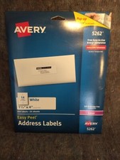 Avery 5262 Easy Peel Labels NEW-SEALED 350 per pack
