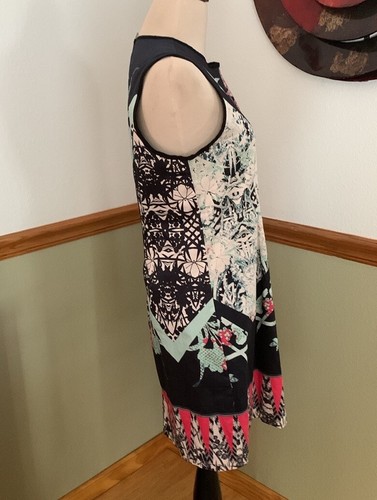 Kenneth Cole Dress Womens Sz 8 Multicolor Round Neck Sleeveless Zip - Picture 6 of 11