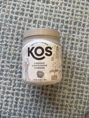 KOS Organic Lion's Mane Powder 12.84 oz Nutrition Shake Mix Exp 04/2027