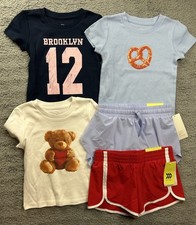 5x Art Class Girls Youth Small 6/7 Short Sleeve Graphic T-Shirt  Shorts Outfit