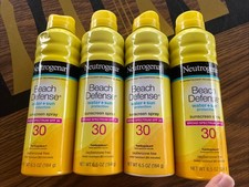  x4 Neutrogena Beach Defense Sunscreen Spray Lotion SPF 30 6.5oz mixed exp hh1