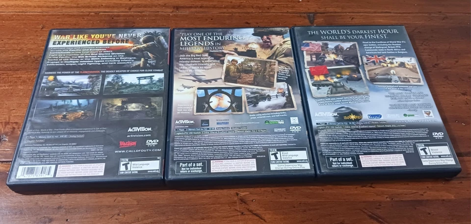 Lote de 3 juegos de PS2 de Call of Duty: Big Red One, Finest Hour, Final Fronts Foto 2 de 3