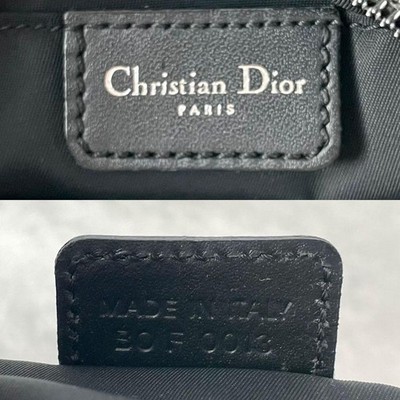 Christian Dior Trotter Mini Shoulder Bag Leather Black Excellent